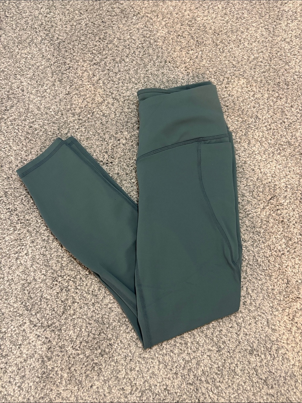 Fabletics PureLuxe Deep Green High-Rise Fold over Leggings